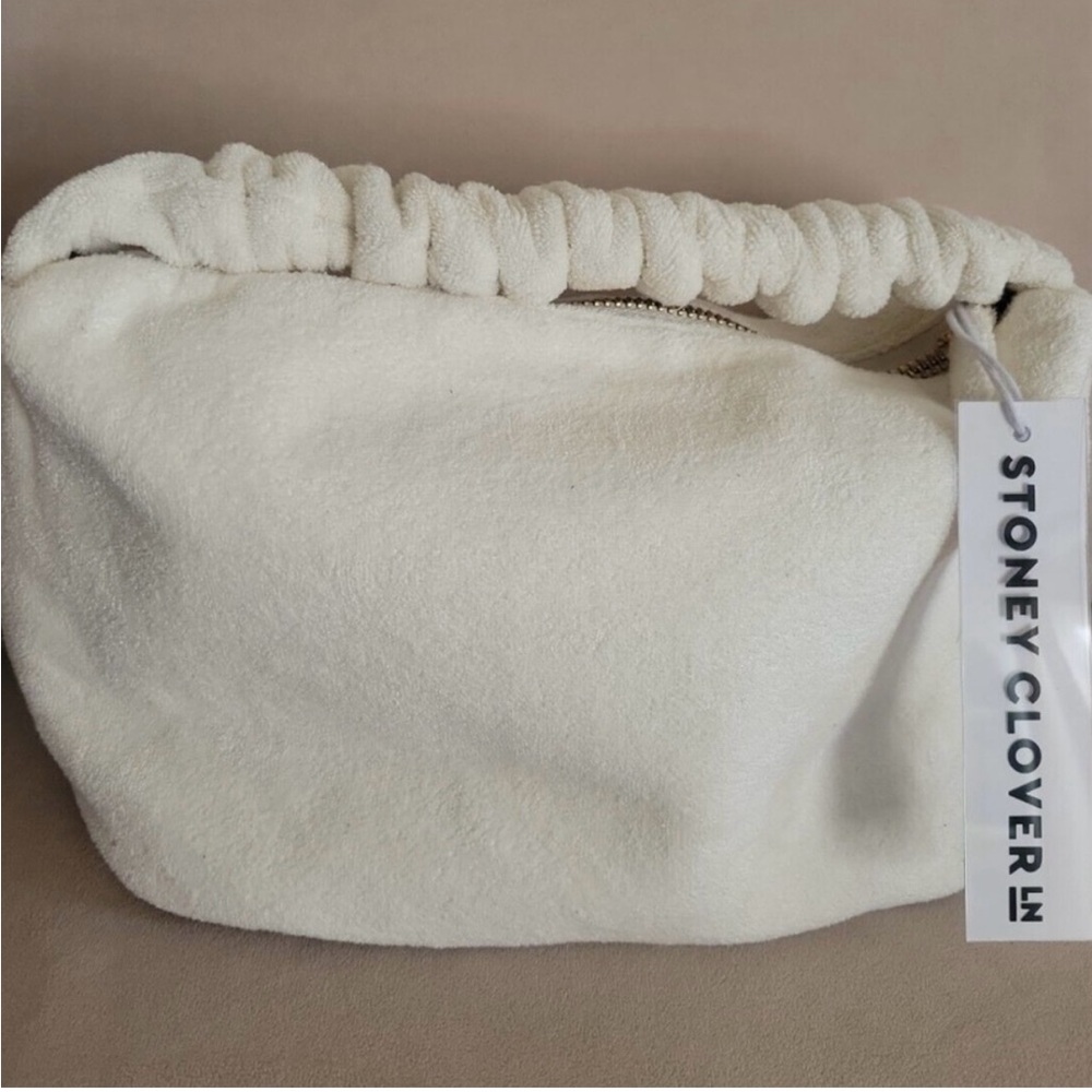 Stoney clover lane terry large scrunched handle seashell color